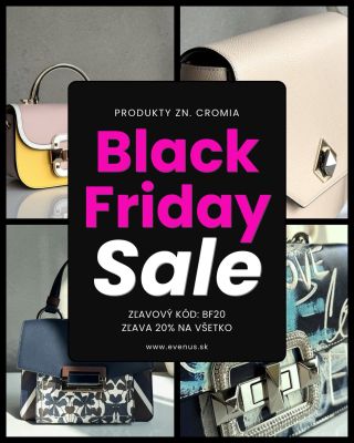 🖤🩶🩷B L A C K F R I D A Y🩷🩶🖤 Hľadáš tú pravú kabelku? Počas Black Friday máš –20 % na celý sortiment na evenus.sk. Kvalita,...
